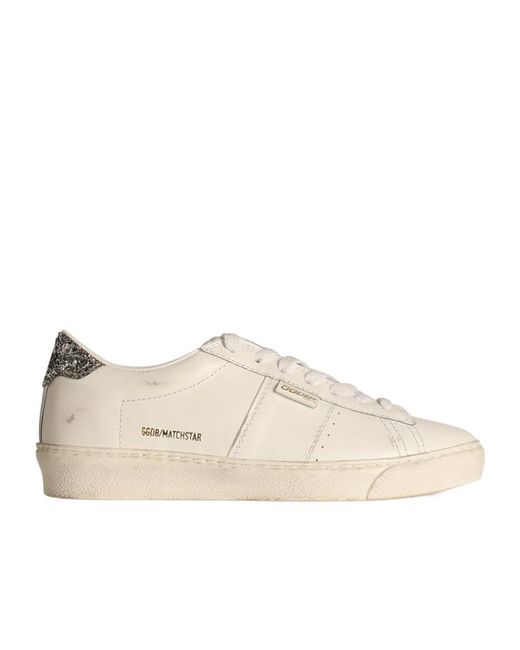 Golden Goose Deluxe Brand Natural Glitter Embellished Low-Top Sneakers