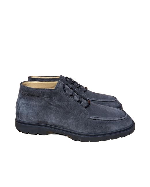 Tod's Blue Desert Lace-Up Boots for men