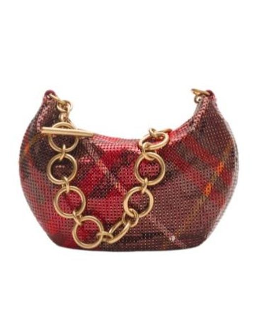 Burberry Red Chainmail Bag