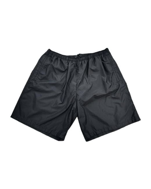 Prada Gray Logo Shorts for men