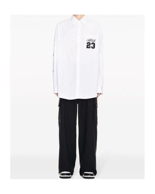 Off-White c/o Virgil Abloh White Buttoned Long-Sleeved Shirt for men
