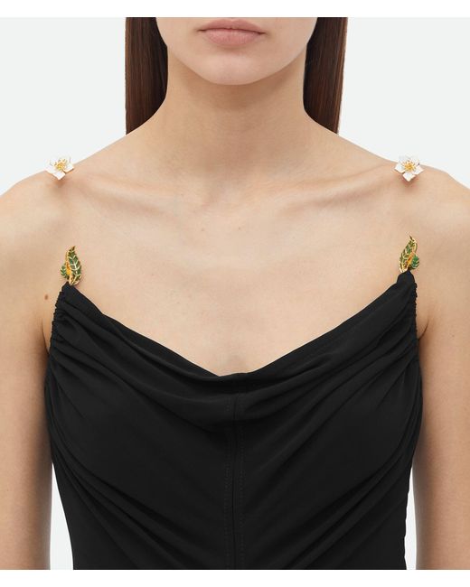 Bottega Veneta Black Slim Fit Jersey Dress