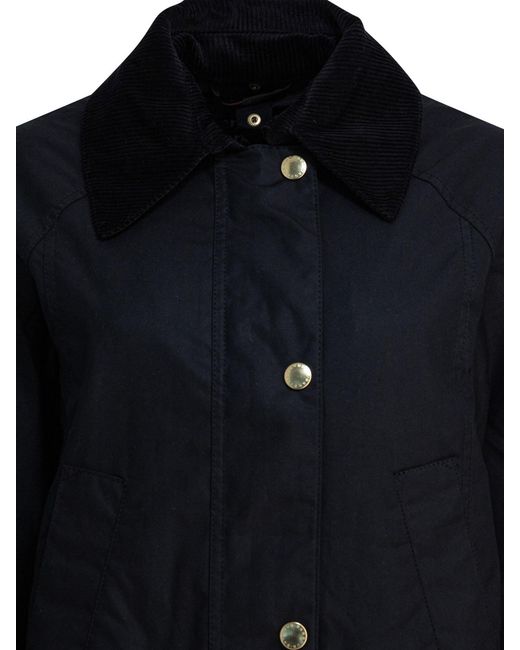 Barbour Blue Beadnell Waxed Jacket