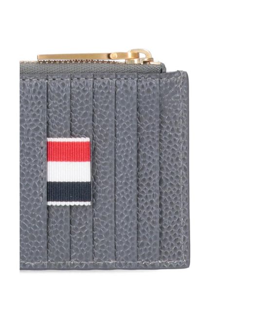 Thom Browne Blue Logo Stripe Card Bag for men