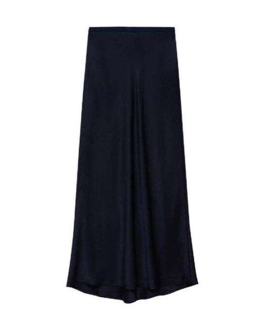 Anine Bing Blue Satin Skirt