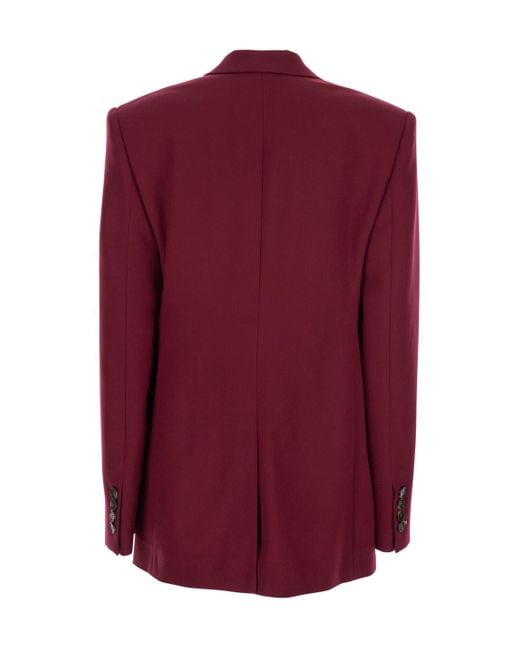 Stella McCartney Purple Single-Breasted Flannel Jacket
