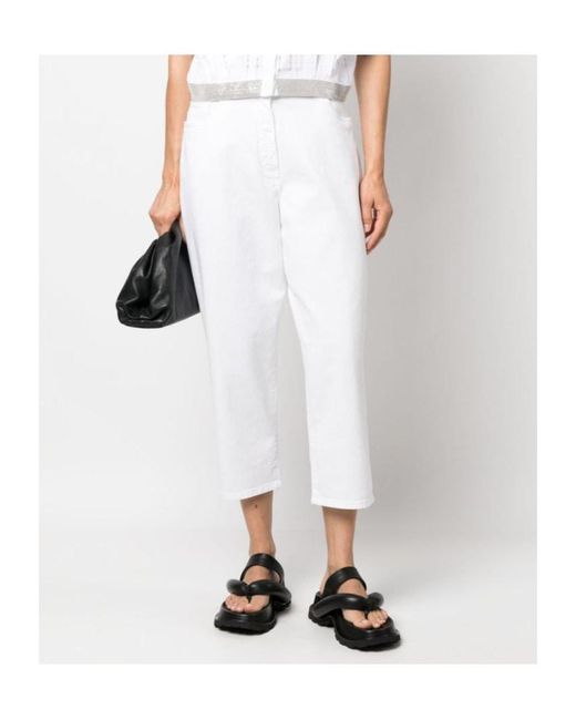 Fabiana Filippi White Belt Loop Jeans