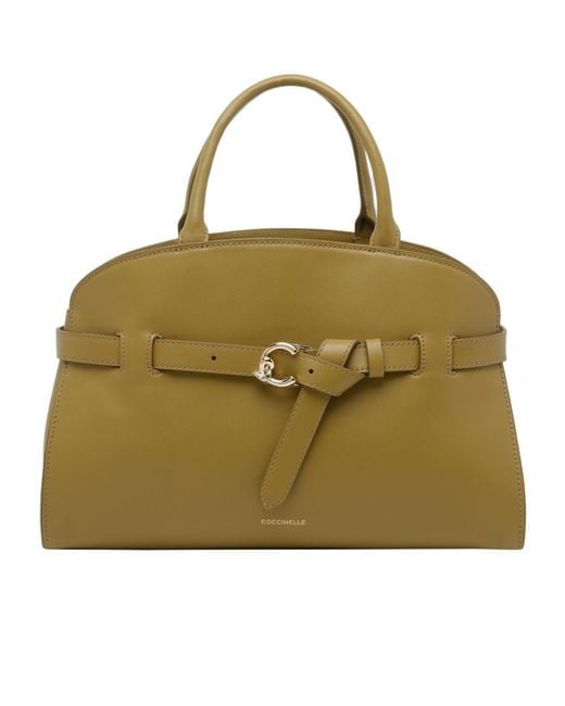 Coccinelle Natural Sabine Logo Stamp Medium Tote Bag