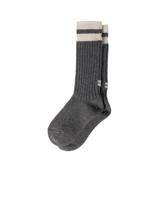 Miu Miu Gray Wool And Cashmere Socks