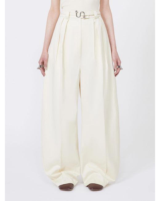 Sportmax White Idoneo Belted Trousers
