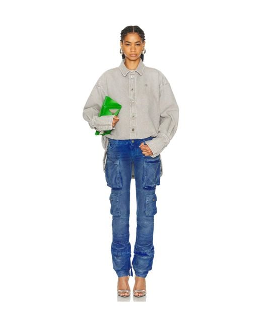 The Attico Blue The Low-Rise Pockets Jeans