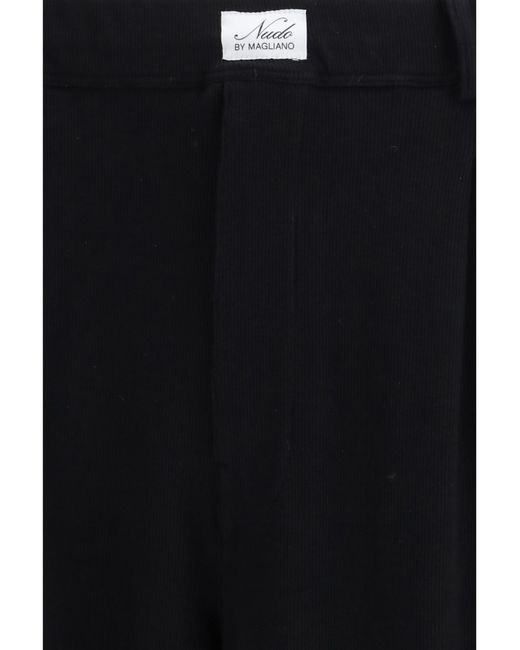 Magliano Black Nudo Knitted Trousers for men