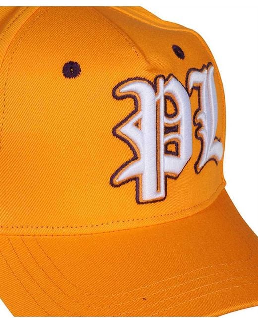 Philipp Plein Orange Logo-Embroidered Cotton Cap for men
