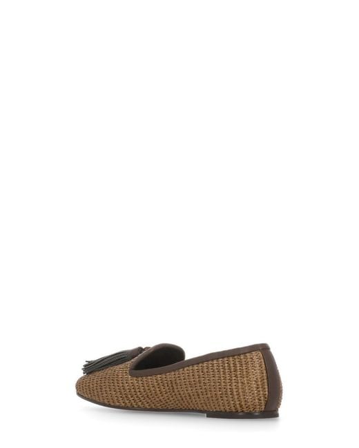 Brunello Cucinelli Brown Round Toe Loafers