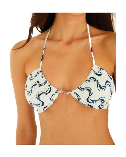 Farm Rio Blue Halter Bikini Top