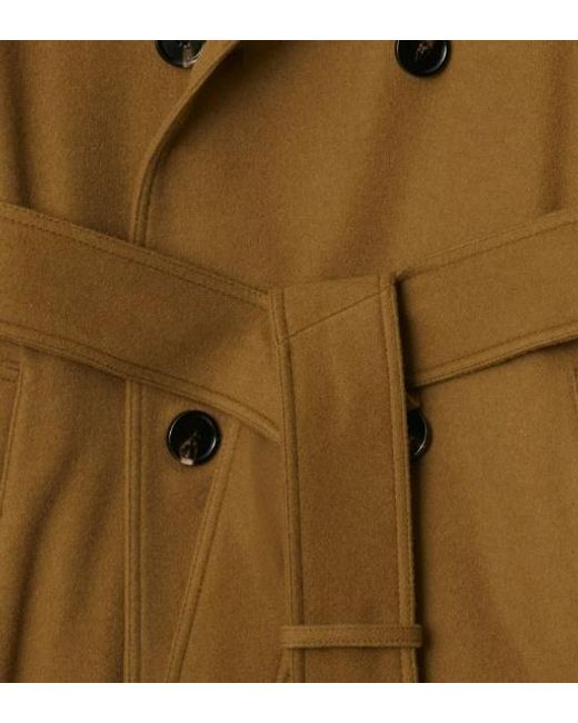 Burberry Natural Belted Cashmere Trench Coat