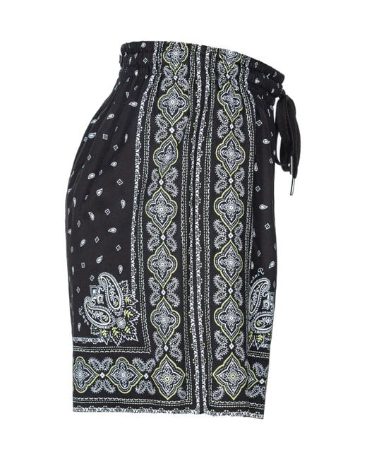 Pinko Gray Bandana-Print Shorts
