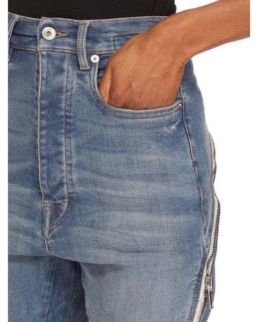 Rick Owens Blue Bolan Banana Jeans