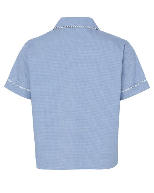 Miu Miu Blue Shirt With Peter Pan Collar