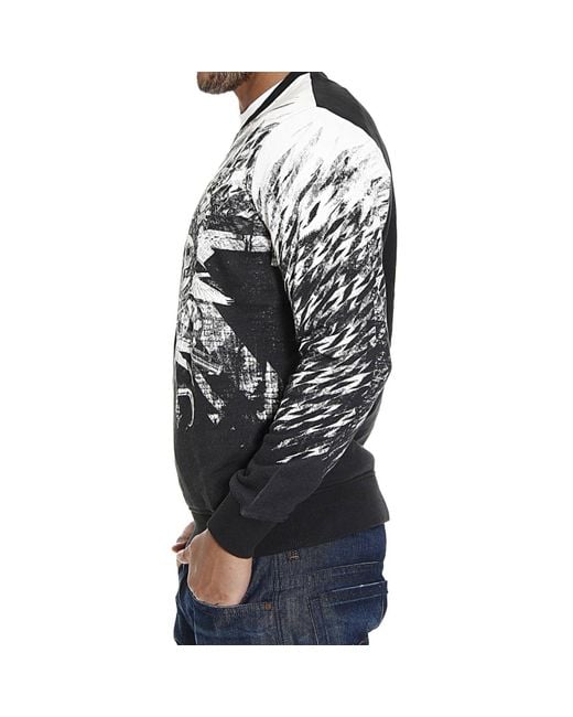 Just Cavalli Gray Printed Sweater for men