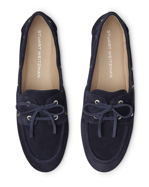 Stuart Weitzman Blue Tinsley Moccasin