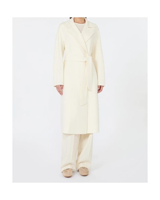 Max Mara White Studio Belted Coat
