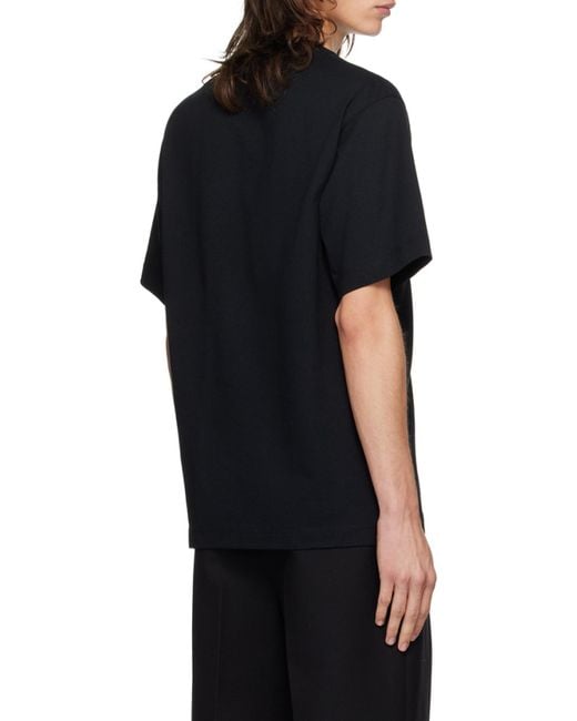 Burberry Black Logo Printed Crewneck T-Shirt for men