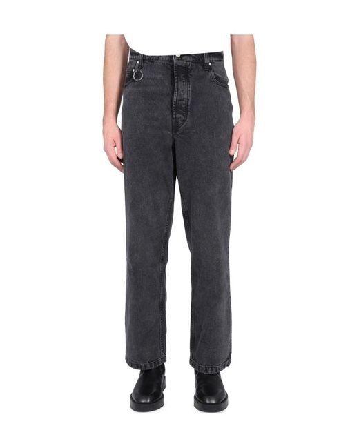 Etudes Studio Black Mid-Rise Straight-Leg Jeans for men