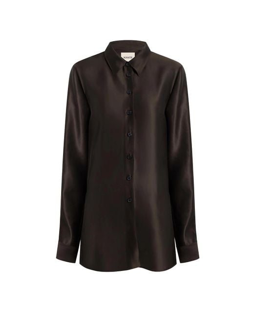 Khaite Black Auryn Long-Sleeved Shirt
