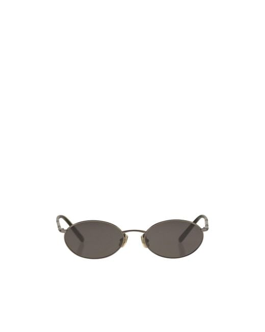 Brunello Cucinelli White Oval Frame Sunglasses