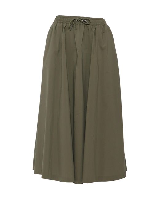 K-Way Green Drawstring Pleat Detailed Skirt