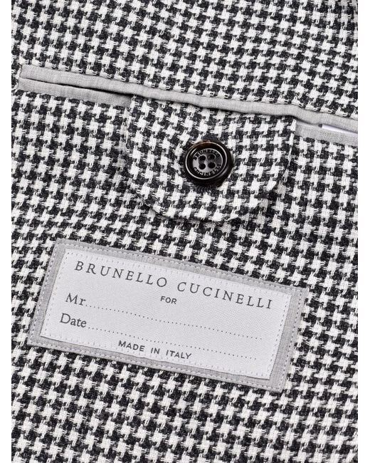 Brunello Cucinelli Gray Long-Sleeved Suit for men