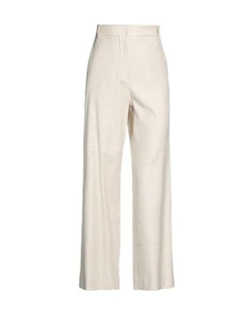 Max Mara White Loose Straight-Leg Pants