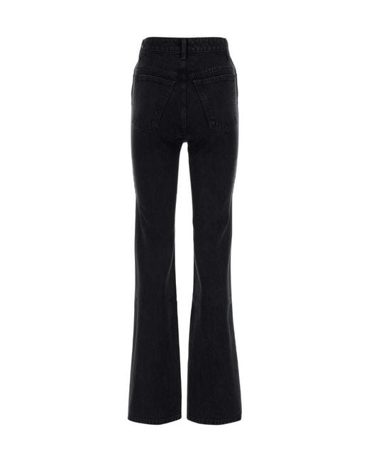 Khaite Black Slight Flared Jeans