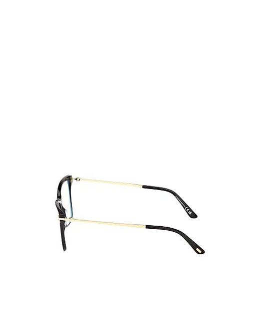 Tom Ford White Eyewear Butterfly Frame Glasses