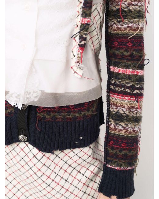 Maison Margiela Multicolor Spliced Cardigan Dress