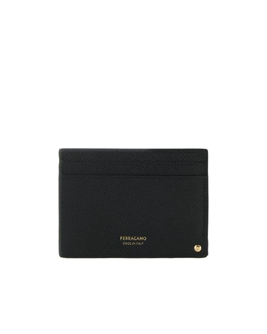 Ferragamo Black Square Card Bag for men