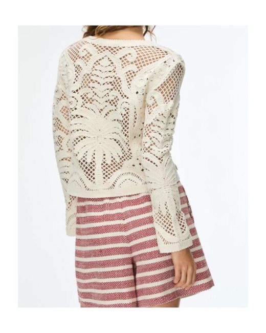 iBlues Natural Embroidered Sweater
