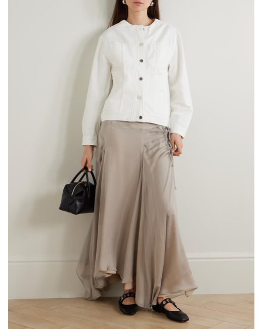 Loulou de Saison White Rima Patch-Pocket Jacket