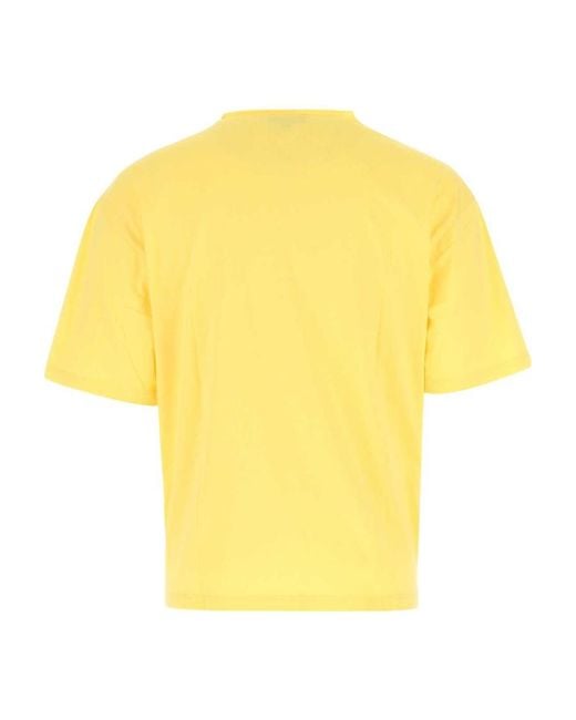 A.P.C. Yellow Logo-Printed Crewneck T-Shirt for men