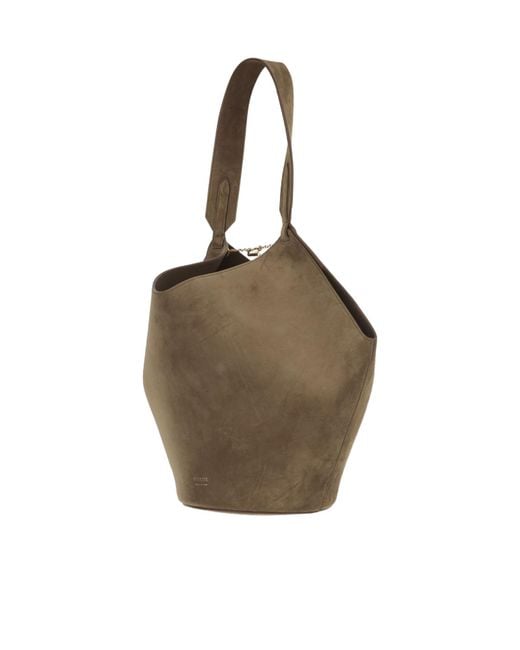 Khaite Metallic Lotus Small Tote Bag