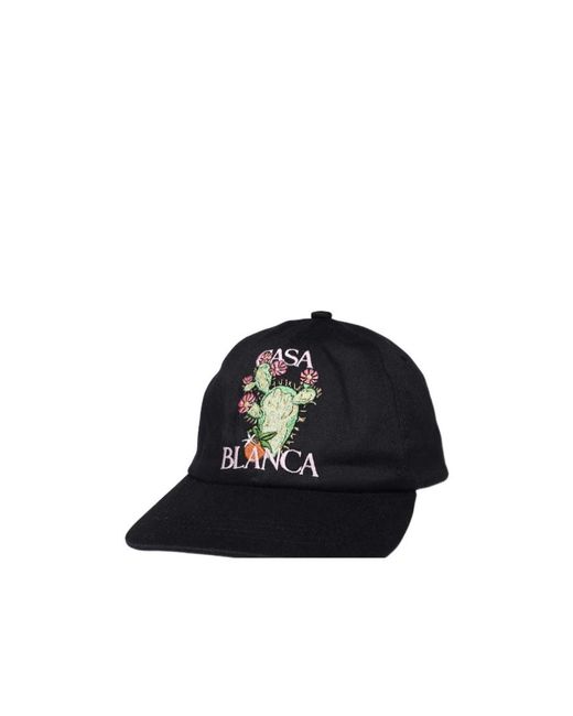 Casablanca Black Logo Baseball Cap for men