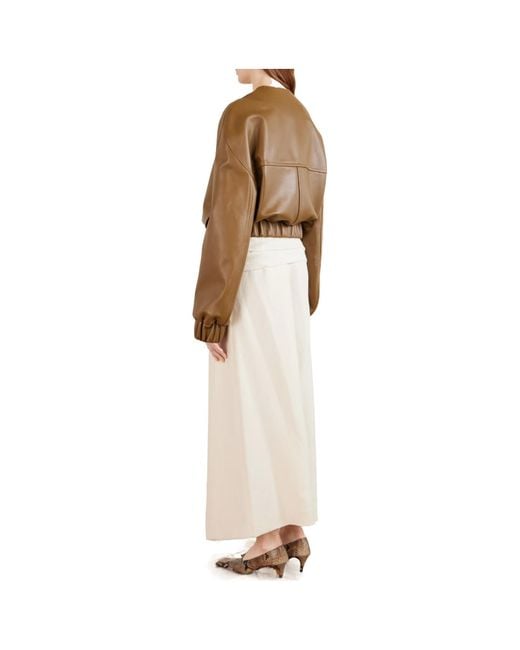 Khaite Natural Short Leather Jacket