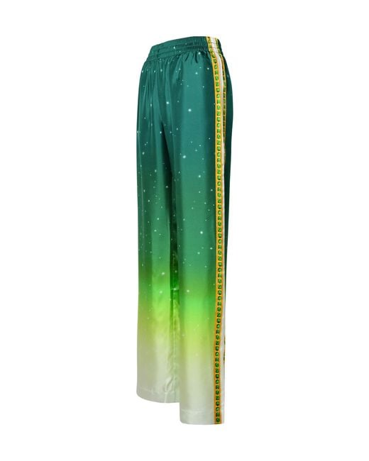 Casablanca Green Joyaux D'Afrique Wide Leg Trousers