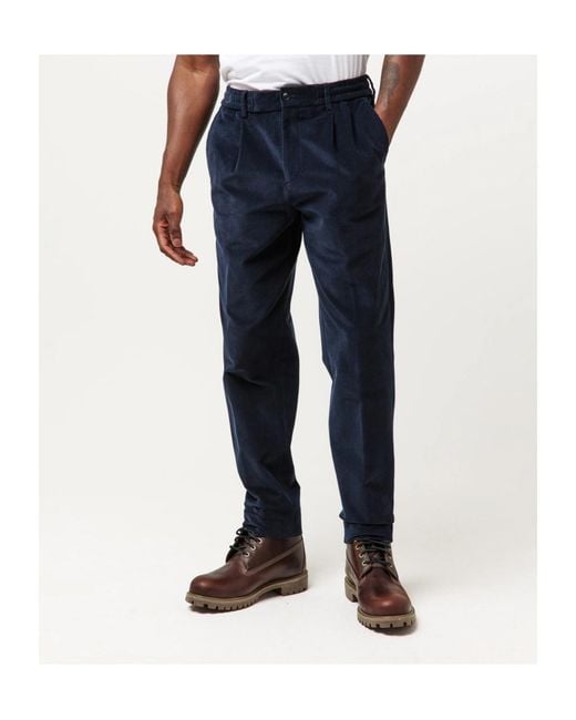 Barbour Blue Wallington Trousers for men