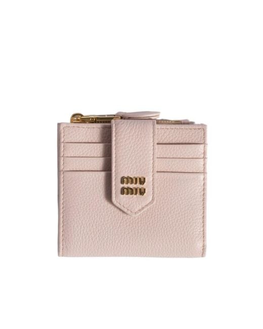 Miu Miu Pink Small Leather Wallet