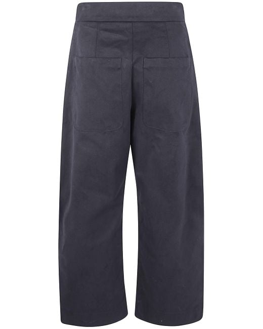 Studio Nicholson Blue Brinson Button-Front Patch-Pocket Trousers