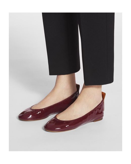Lanvin Pink Patent Leather Ballet Flats