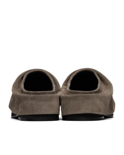 The Attico Brown Square Toe Mules