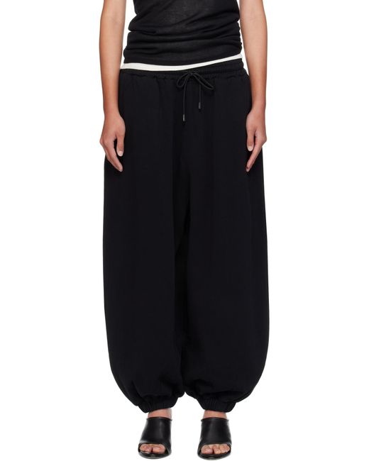Lu'u Dan Black Baggy Bontan Sweatpants for men